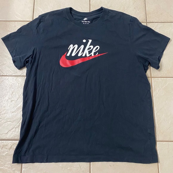 Nike Other - Nike Mens XXL Graphic T-Shirt Navy Blue Red Swoosh Logo Nike Tee Short Sleeve